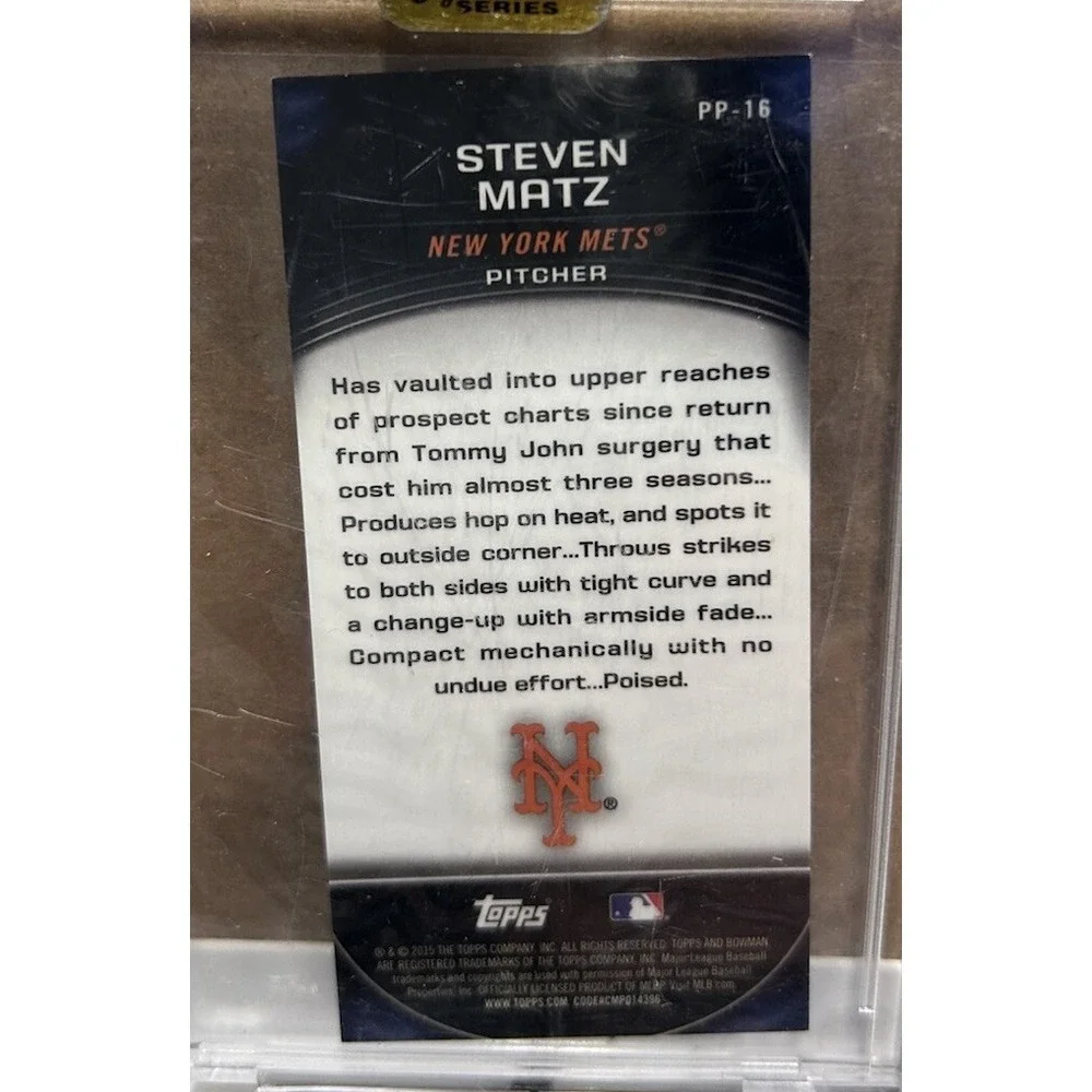 Topps Steven Matz PP-16 Chrome Archives /46 2015 Sports Card